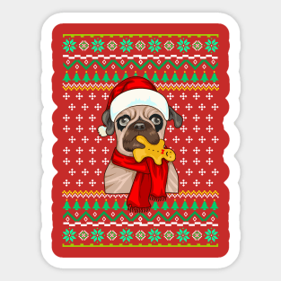 French Bulldog Ugly Christmas Sweater Funny Humor Sticker